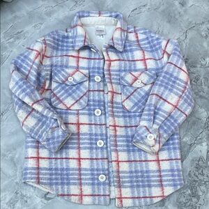 Hanna Andersson cozy plaid barn jacket